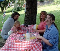 family eating
